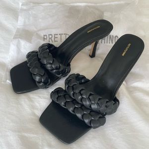 Pretty Little Thing Black Heels - Size 9